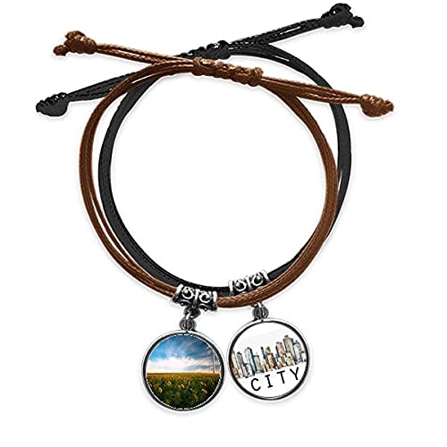 Bracelet chaîne de main sidi en cuir pour éviter les bijoux fragiles motif tournesol