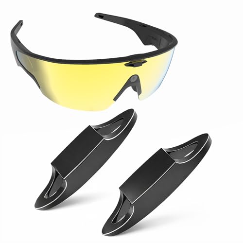 JYXEREM LED Light Blocking Stickers for Oakley Meta Vanguard Smart Glasses - Aluminum Alloy Plug-In Light Shield, No Adhesive, Seamless Fit, 2 Pack