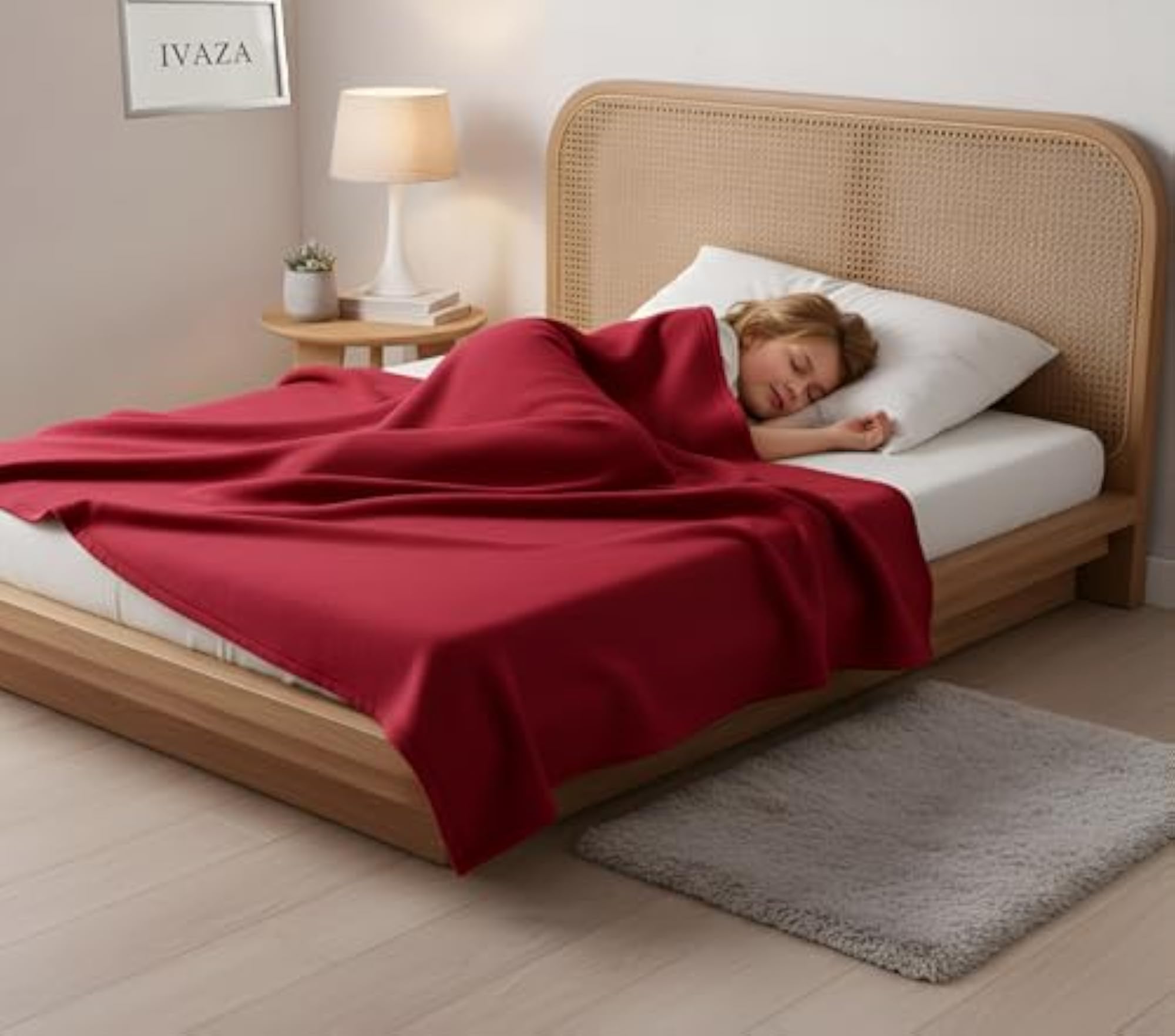 Ultra-Soft Solid Fleece Single Bed Blanket, Lightweight