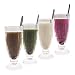 Fountain Shoppe Classic, Milk Shake, Ice Cream Soda Glass, 12-Ounce, Clear With Long Stainless Steel Spoons 4 PACK By Chefcaptain (4 Glaases 4 Long Spoons)