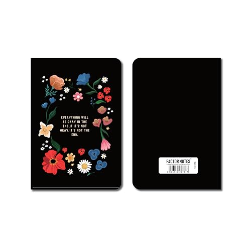 Image of FACTOR NOTES A6 Notebook (Not the End) | Ruled, 160 Pages, 90 GSM Thick Paper | Cute Aesthetic Notebook for Women