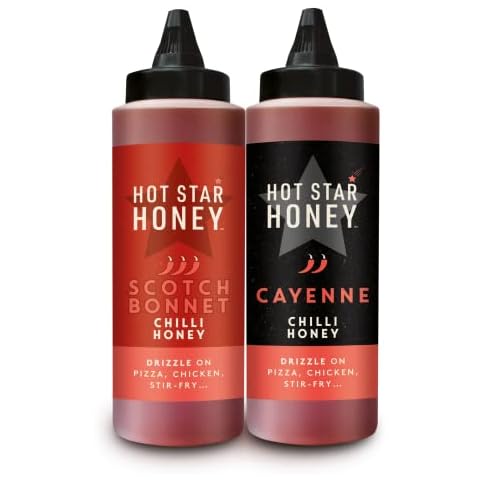 Hot Star Honey Mixed Chilli Sauce | Hand Crafted Sweet Chilli Sauce | Hot Honey Perfect for Chicken, Pizza, Pasta, Steak and Noodles… 2 x 340g bottles Cover