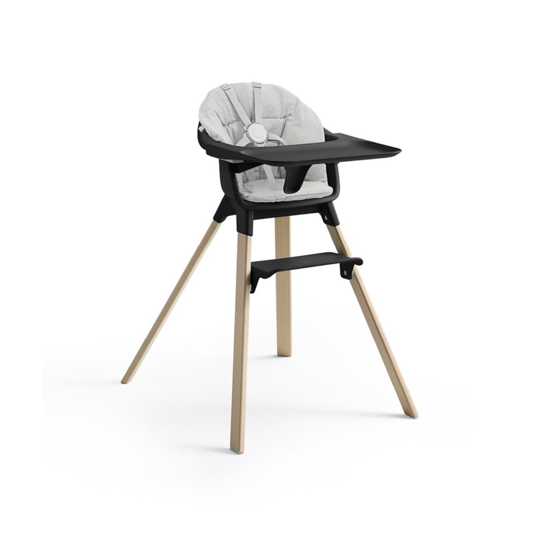Cuscino Stokke Clikk, Nordic Grey - Compatibile con il Seggiolone Stokke Clikk - Fornisce Supporto ai bambini - In Cotone organico - Double-face e Lavabile in lavatrice - Per bambini dai 6 ai 36 mesi