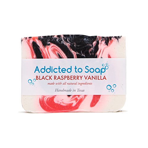 Addicted to Soap – Black Raspberry Vanilla Soap | Specially Formulated – All Natural Ingredients for Perfectly Clean Skin and a Beautifully Refreshing Scent - Handmade with Love in Texas
