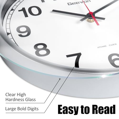 Geevon 12-Inch Atomic Analog Clock