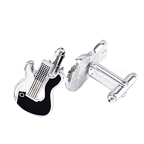 Mancuernillas para Hombre Guitarra Plateadas