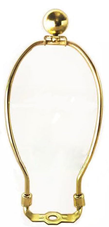 Image of 8 Inch Heavy Duty Lamp Harp, With Finials and Detachable Light Duty Saddle Bases,, Used for Floor Lamps and Table Lamps, Wall Lamps, Etc, 1sets of Heavy-Duty Lampshade Holders, Chandelier (Gold)
