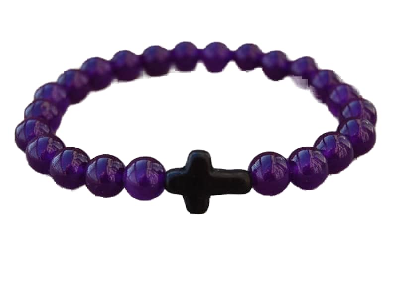 Bracelet améthyste 8mm unisexe de 7 pouces pour lithothérapie