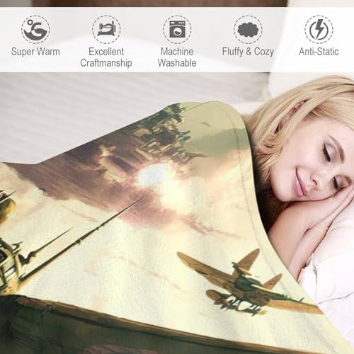 Couverture en flannel avion couverture polaire douce lit - 5