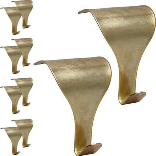 EAI Moulding Hook Dado Picture Rail - Brass Plated - Pack of 10