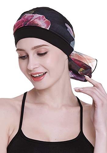 Focuscare Black Chemo Turbans For Alopecia Women Cancer Patients Headwear Medical Gifts #TOP1