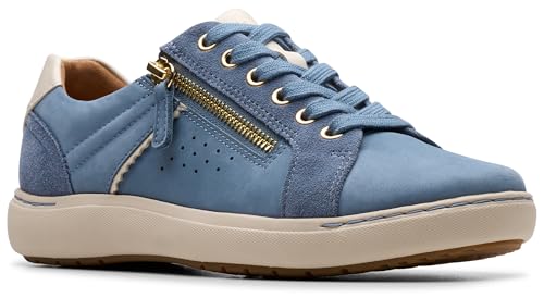 Clarks Clarks Womens Nalle Zen Blue Combi Nubuck 8.5 Wide