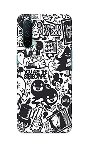 Image of Printed Hard Back Cover Case for OnePlus Nord CE 5G Back Cover (Mixed Cartoon) -702