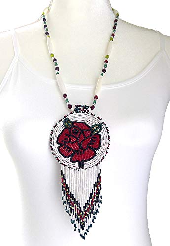 Collar y pendientes nativos con roseta grande para mujer 3