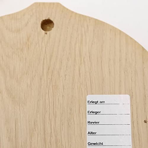 GTK 3 placas de cuña talladas de roble claro AF 14 cm con 3 hojas de roble, cubierta para cuñas, tabla de especias, placa para trofeos