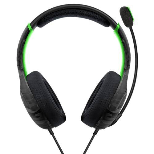 Image of PDP AIRLITE Wired Headset: Neon Carbon - Xbox Series X|S, Xbox One, & Windows 10 /11 PC