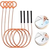 32 Inch Snake Hair Drain Clog Remover, Anti-Break Metal with Nylon Coating Drain Hair Removal Tool, Long Flexible Augers Cleaning Tools for Shower, Kitchen Bathtub, Bathroom, Toilet