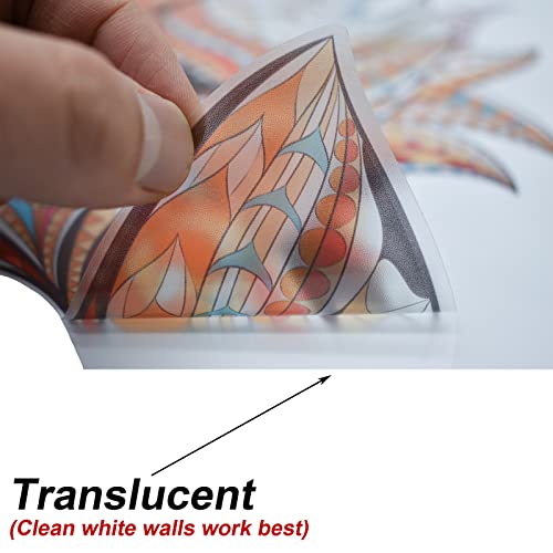 Maydahui Horse Head Vinyl Wall Decals Mandala Elephant Fox Wall Stickers (28 X 30 Inch) Peel & Stick Boho Totem Animals Art Mural Decor For Living Room Bedroom Yoga Room #TOP5