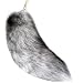 Valpeak 17'' Real Fox Tail Keychain Fluffy Fur Tail Cosplay Fox Costume for Kids (Blue Frost)