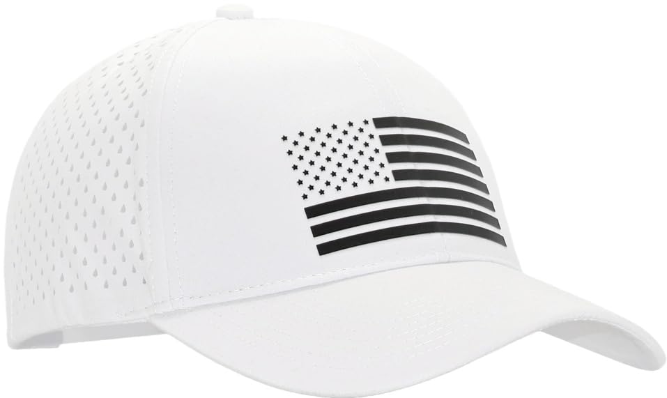 Image of 250th Anniversary USA Flag Hat, Laser Cut Breathable Mesh Patriotic Tactical Baseball Cap for Men Women, Fits OSFM&XXL Head