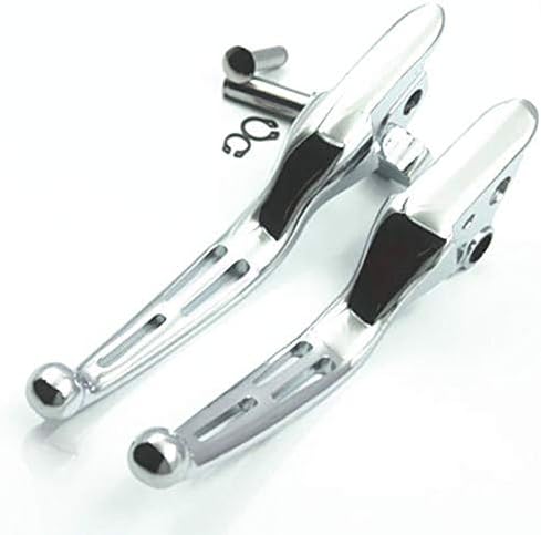 Motorcycle Slotted Clutch Brake Levers for Harley Street Glide FLHX Road Glide FLTR Touring Trilke Models 2008-2013 FLHRC 2014 (Chrome)