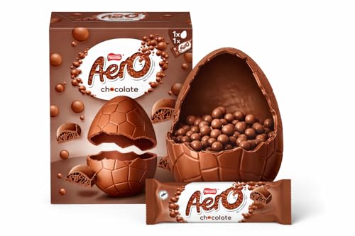 Nestlé Aero Chocolate Bubbles Easter Egg Includes Aero Chocolate Bar Perfect For Easter Egg Hunt School, Offices Great Gift For Kids Adults Bundle Easter Special