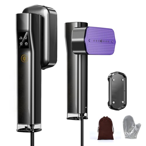 Steamer for Clothes, 2-in-1 Handheld Steamer Clothing and Steam Iron Handheld, LCD Display & 3...