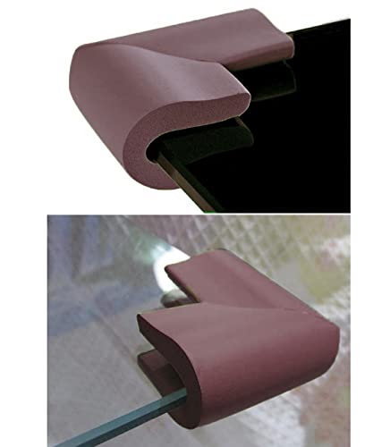 Image of Baby Safety Child Proofing U Shape Edge Protector Corner Cover Guards Cushion for Glass Table and Thin Table Tops (Brown) (Pack of 16)