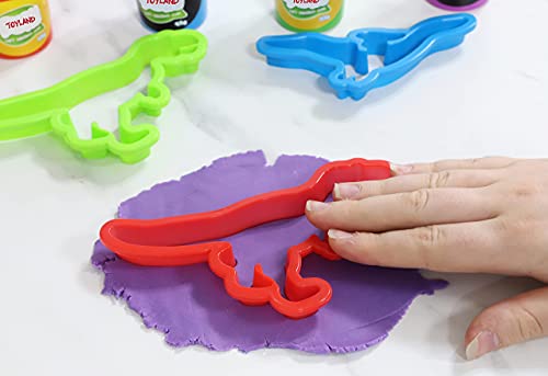 Toyland® Glow In The Dark Dinosaur Dough Set - Creative Toys - Dinosaur Toys - Age 3+, Small - Image 4