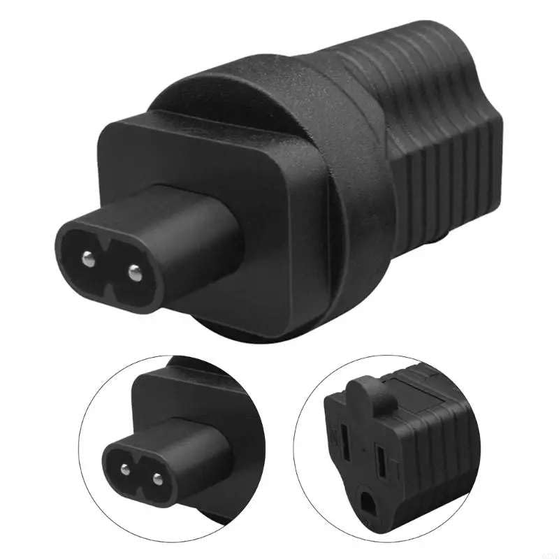 Fastlink;Reliable AC Power Adapter: IEC C8 to Nema 5-15R Converter for Electronics, 3-Pin Plug, Safe and Durable Electrical Connection