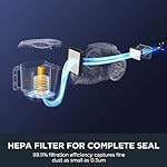 Eureka Bagless Canister Vacuum Cleaner, Lightweight Vac for Carpets and Hard Floors, Silver with Black, NEN180 - Image 3