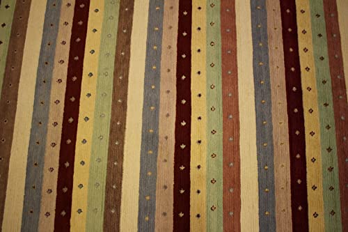 Rugstc 5'4 X 8'1 Gabbeh Area Rug Made Using Vegetable Dyes With Wool Pile - Gabbeh Design | 100% Original Hand-Knotted Multicolored | A 5.5X8 Rectangular Double Knot Rug #TOP3