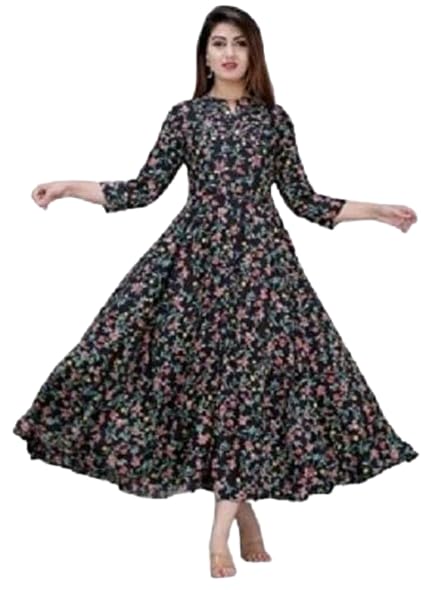 G P Collection Women's Cotton Gold Printed Anarkali Kurta in Different Colors with Different Sizes