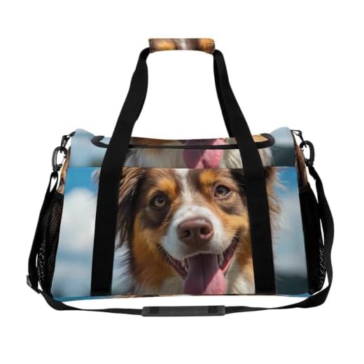 Stylish Australian Shepherd Dog Duffel Bag