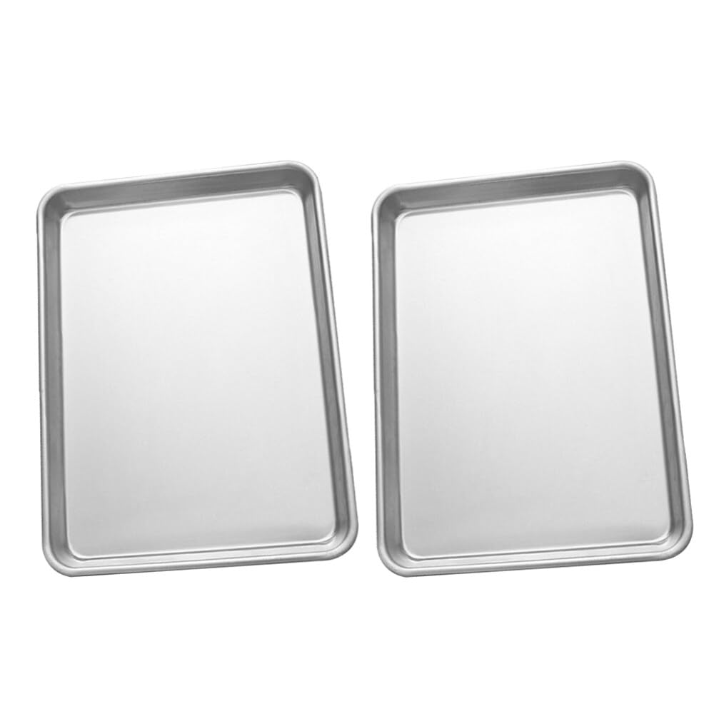 2kawałki Prostokątna Blacha Do Pieczenia z Aluminium Nienawykająca Forma Do Ciasta Idealna Pieczenia Chleba Ciast Ciastek i Warzyw Blach