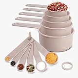 Puctstone 11PCS Measuring Spoons and Measuring Cups Set, Stackable Cups and Spoons, Nesting Cups Spoon for Cooking Baking Supplies, Kitchen Gadgets Essentials Tools