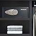 SentrySafe Shelf Safe with Digital Keypad Lock, Steel Safe with Interior Lining and Bolt Down Kit for Money, Jewelry, 0.78 Cubic Feet, 7.1 x 16.9 x 13.8 Inches, X075
