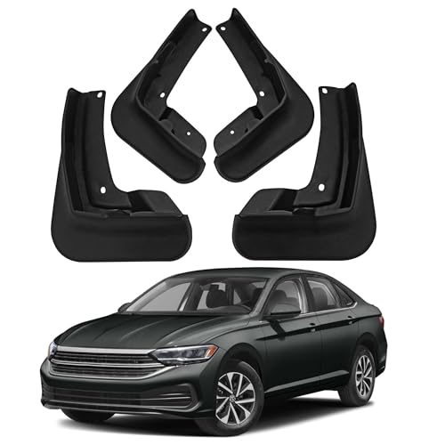 Image of Mud Flaps Compatible with 2024 Volkswagen VW Jetta Accessories 2019-2023 All Weather Fender Guard Mudguards Sediment Protection No Need to Drill Holes