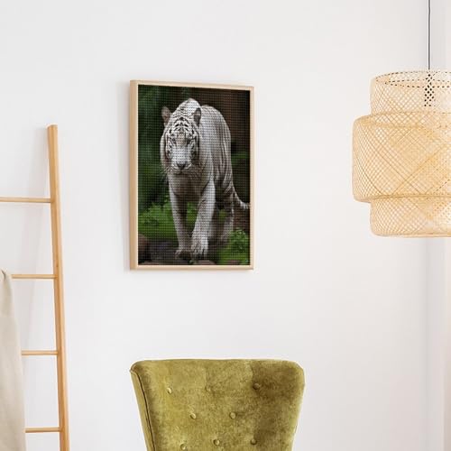 Pintura de diamantes de tigre f&aacute;cil para principiantes: aprende a pintar con puntos 6
