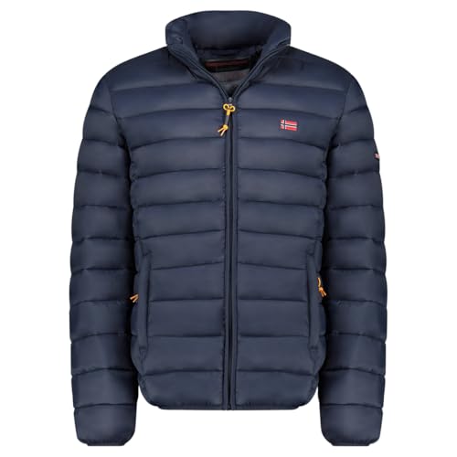 Geographical Norway Amigolor Men Basic - Chaqueta Cortavientos Para Hombre - Chaqueta Impermeable De Manga Larga - Ideal Para La Temporada De Senderismo Primavera Verano Otoño Invierno (Marino L)