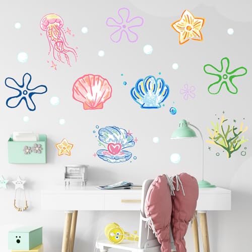 FYSUIMU 9 hojas de vinilos decoración temática oceánica