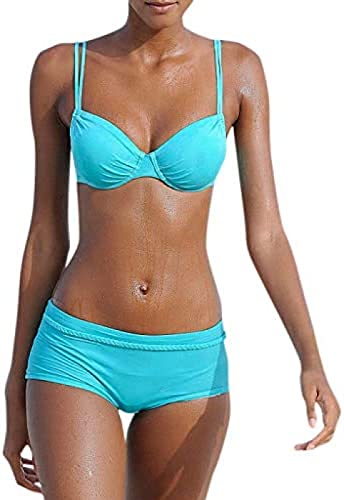 Youning Bikini Damen Set mit Hotpants Zweiteiliger Badeanzug Beachwear...