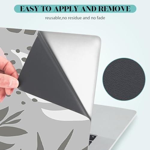 Image of Laptop Skin Sticker Decal, 12 inch 13 inch 13.3 inch 14 inch 15 inch 15.4 inch 15.6 inch Personalized Universal Vinyl Notebook Skin Sticker Cover Art Protector Decal with Free 2 Wrist Pads, Tropical Leaves