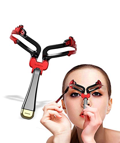 Emirde Adjustable eyebrow shaper stencil Makeup Model Template Reusable Tool for women Eyebrow Shaping Kit Black