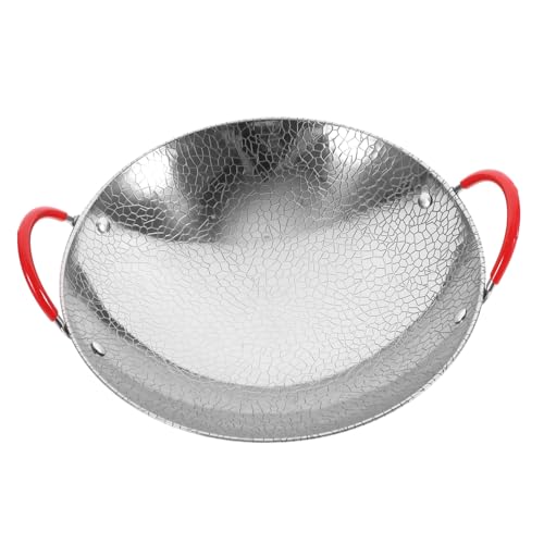 Wok de acero inoxidable con doble asa y diseño de copo de nieve miniatura 1