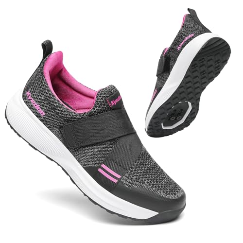 Image of Kyedoo Men's Indoor Cycling Shoes Compatible with SPD Cleats, Comfortable Walkable Bike Shoes, Cleats Included