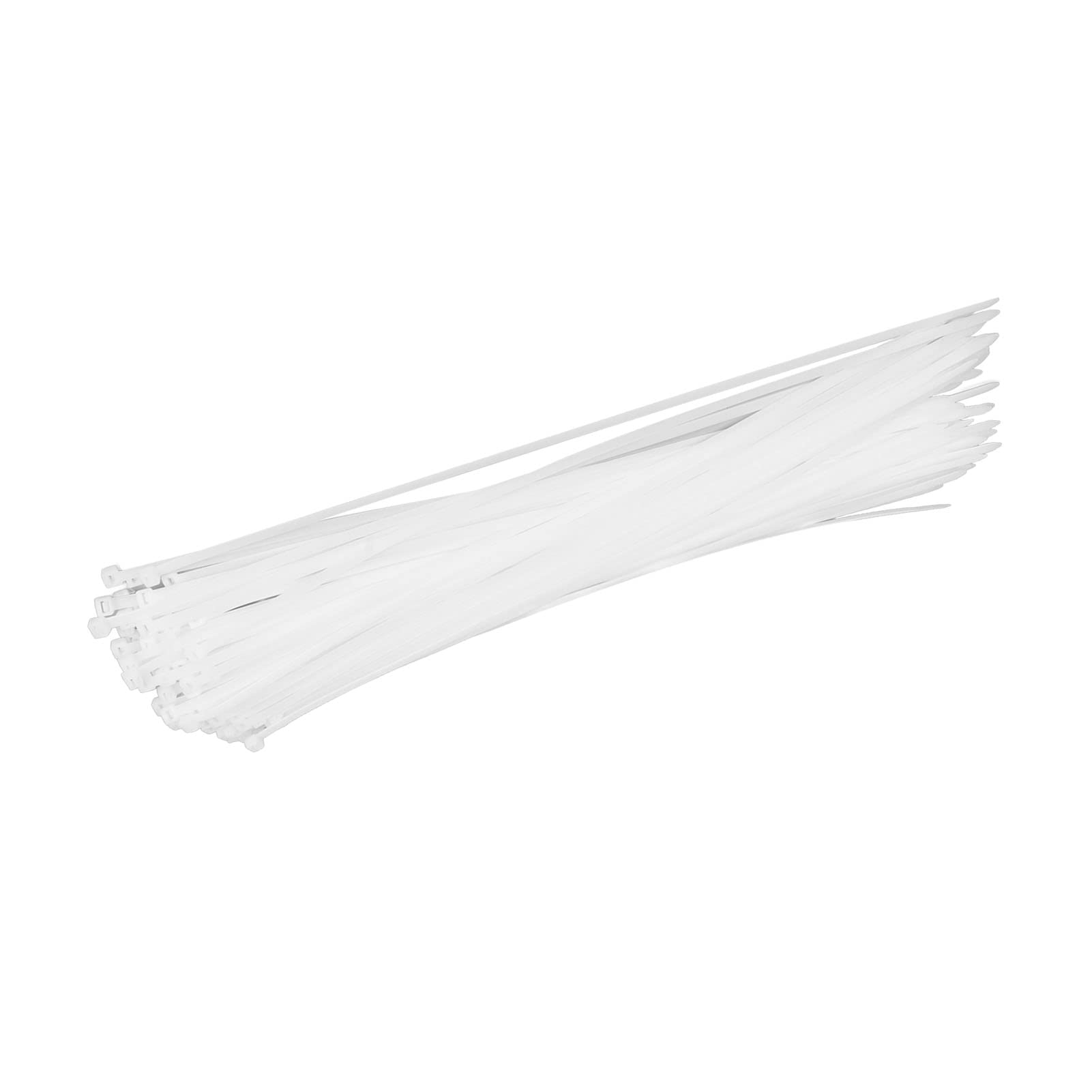 Generic Bande di Cavi Zip, Bande di Cavi Auto -chiusure, Flessibili, Bianche e Resistenti all'esterno del Garage (650 mm)
