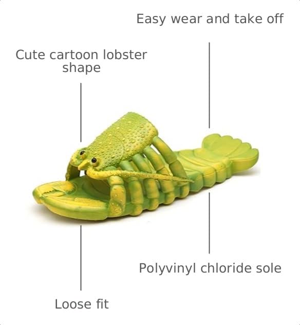 Image of Lobster Slippers, Bass Sandals, Animal Fish Slippers