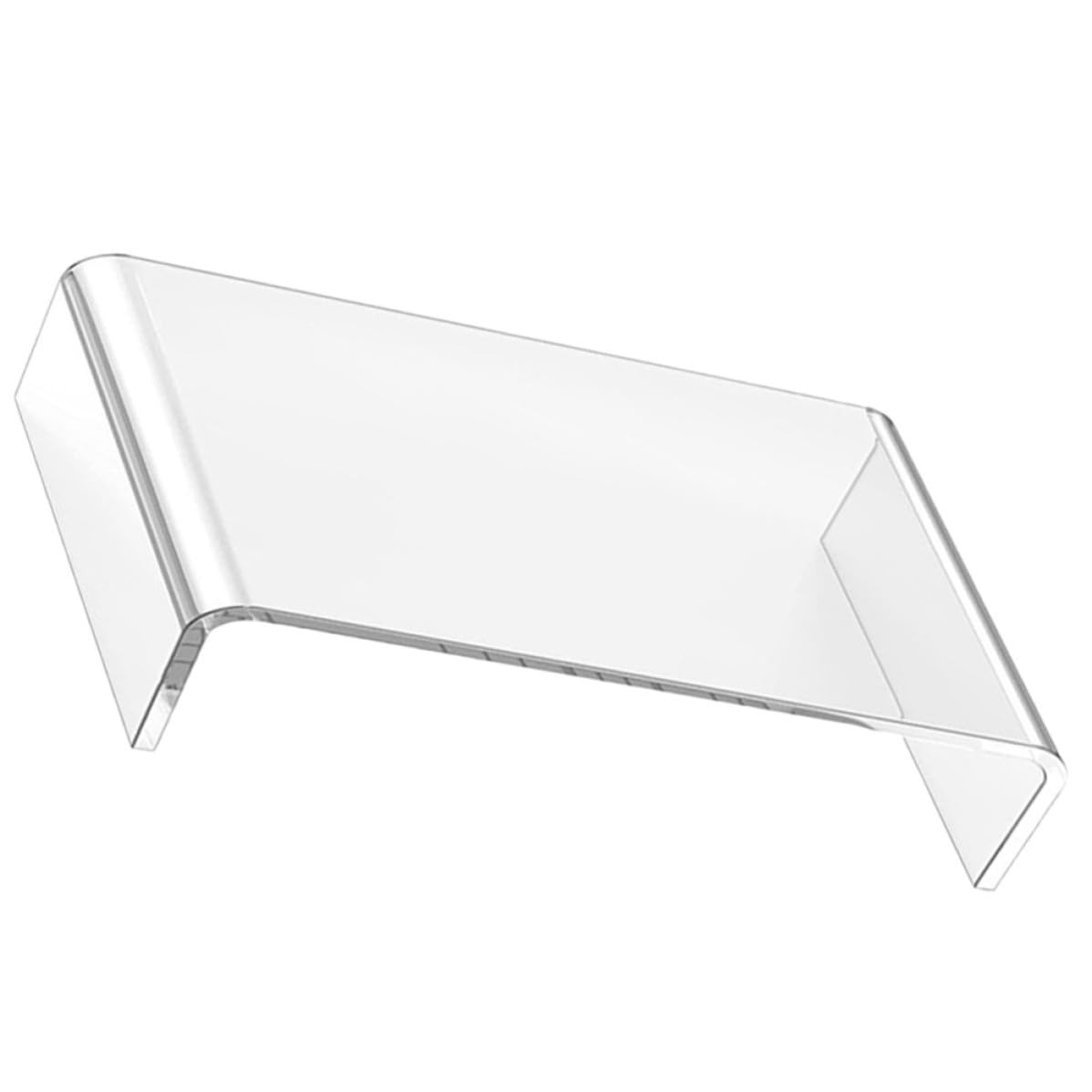 Alzatina per Monitor in Acrilico Trasparente Bordi Lisci, Supporto per Laptop e Tastiera da Ufficio per Migliorare L'efficienza Lavorativa e Organizzare la Scrivania