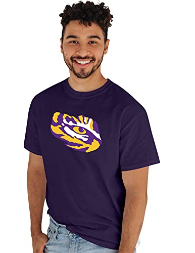Blue 84 Men's LSU Tigers T Shirt Team Color Icon, Purple, Large